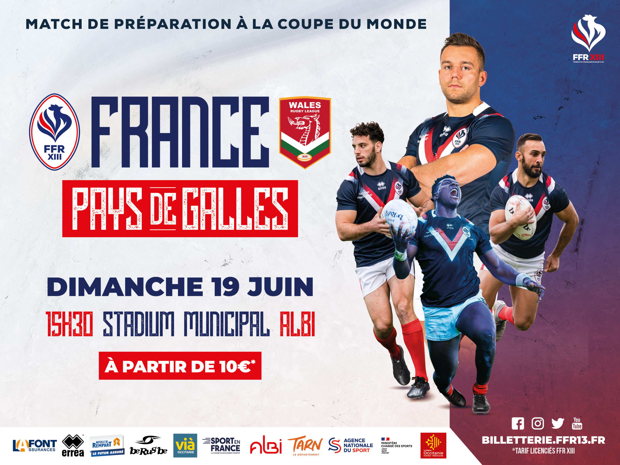 Rencontre internationale de rugby à XIII France / Pays de Galles