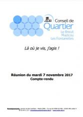 Conseil de quartier Le Breuil Mazicou 7 novembre 2017