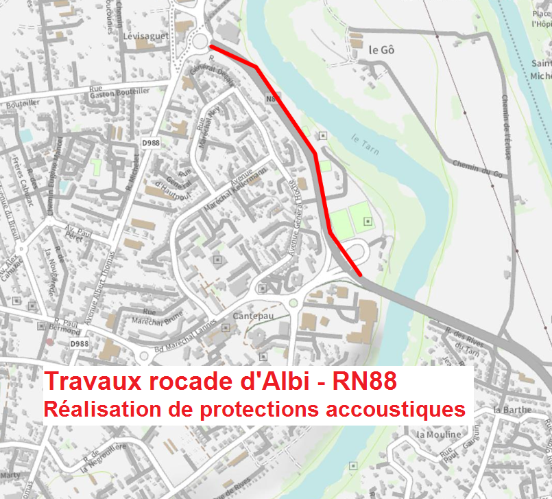 Travaux RN88 - Rocade d'Albi