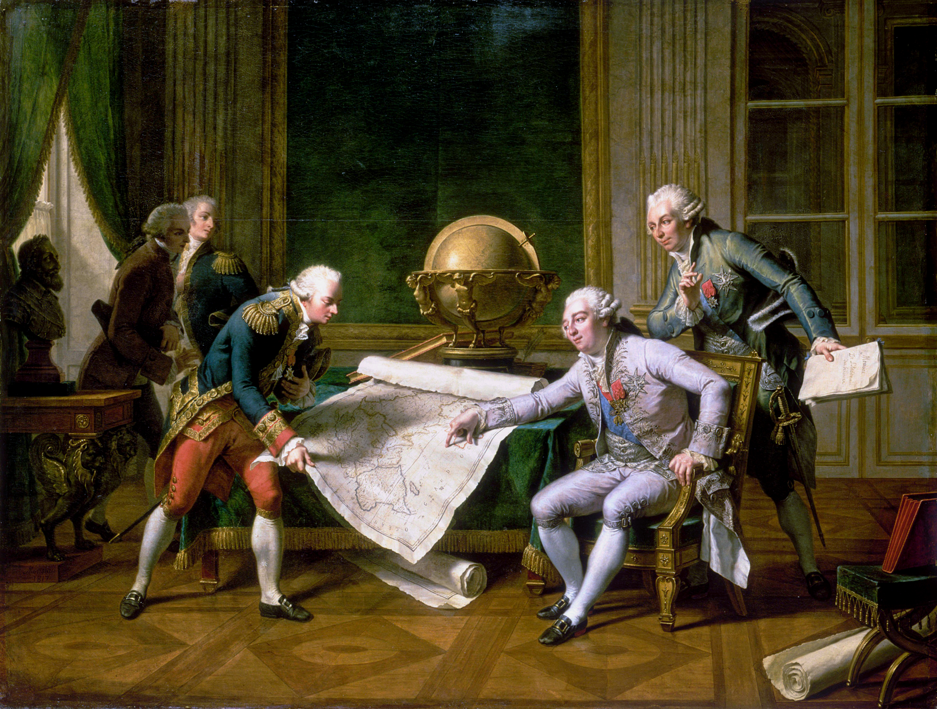 Louis XVI donnant des instructions à La Pérouse