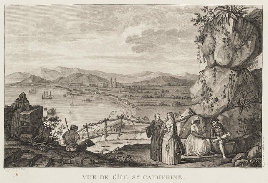 Vue de l'Île Sainte-Catherine, Brésil en 1785.
