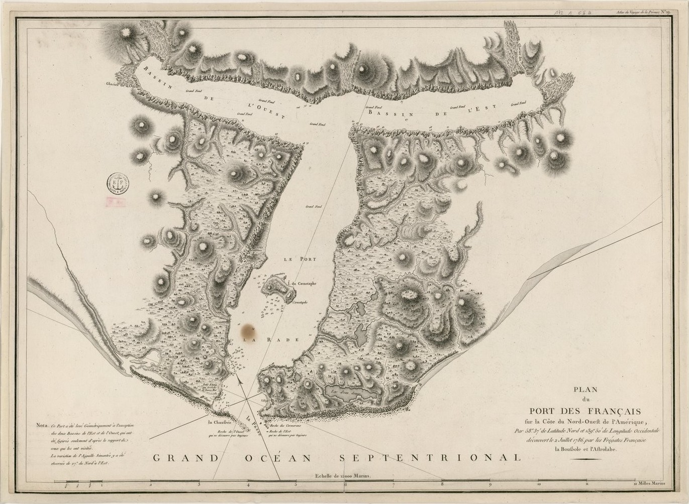 Plan du Port des Français sur la côte du Nord-Ouest de l'Amérique