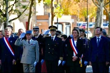 Cérémonie de commémoration du centenaire de l’armistice du 11 Novembre 1918 au monument aux morts d’Albi.....
