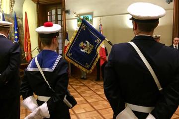 Cérémonie de remise de Fanion à la Préparation Militaire Marine (PMM) Albi ( La Perouse ) en salle des États albigeois aujourd’hui.... Des jeunes motivés et impliqués, et une formation porteuse de Valeurs....