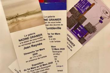 Vernissage à la galerie Nadine Granier en présence des artistes, Benoit Thiel, Jean Reynes et Guy Fondevielle... Une nouvelle fois, une belle réussite.