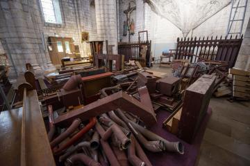  Démontage de l'orgue de Saint Salvi