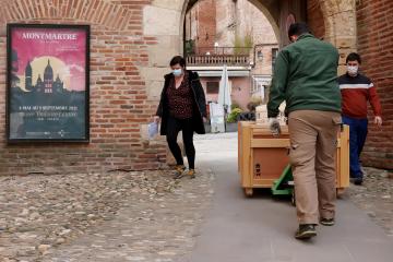 Musée Toulouse Lautrec : préparation de l'exposition Montmartre