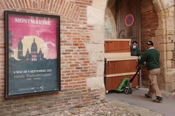Musée Toulouse Lautrec : préparation de l'exposition Montmartre